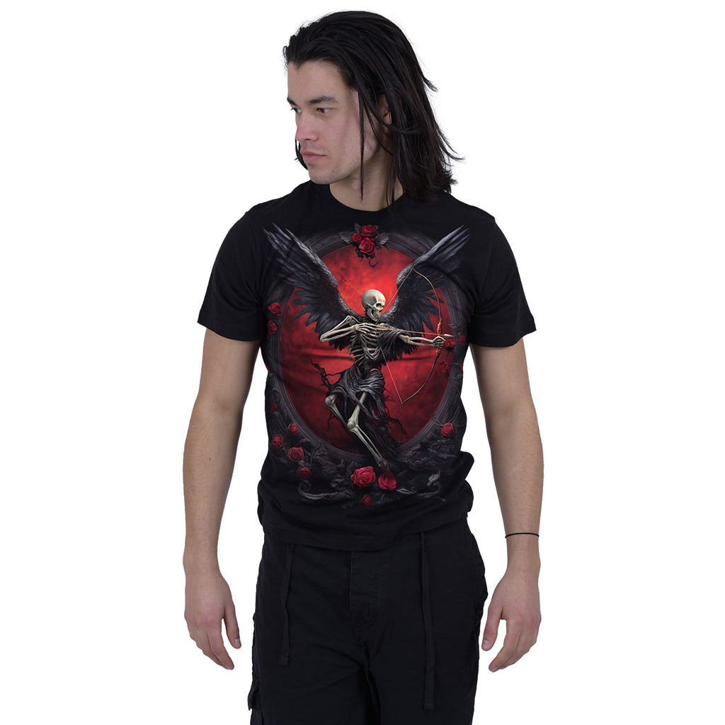 Spiral Unisex T-Shirt: Cupid's Curse (Black)