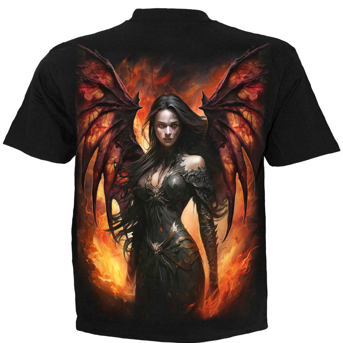 Spiral Unisex T-Shirt: Draco Queen (Black) (Back Print)