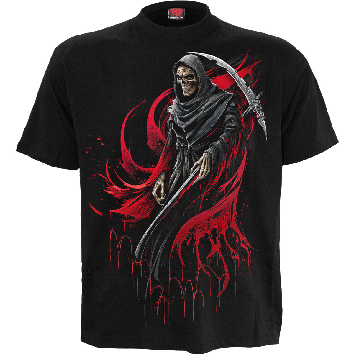 Spiral Unisex T-Shirt: Screaming Death (Black) (Back Print)