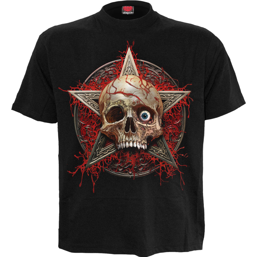 Spiral Unisex T-Shirt: Creeping Curse (Black) (Back Print)