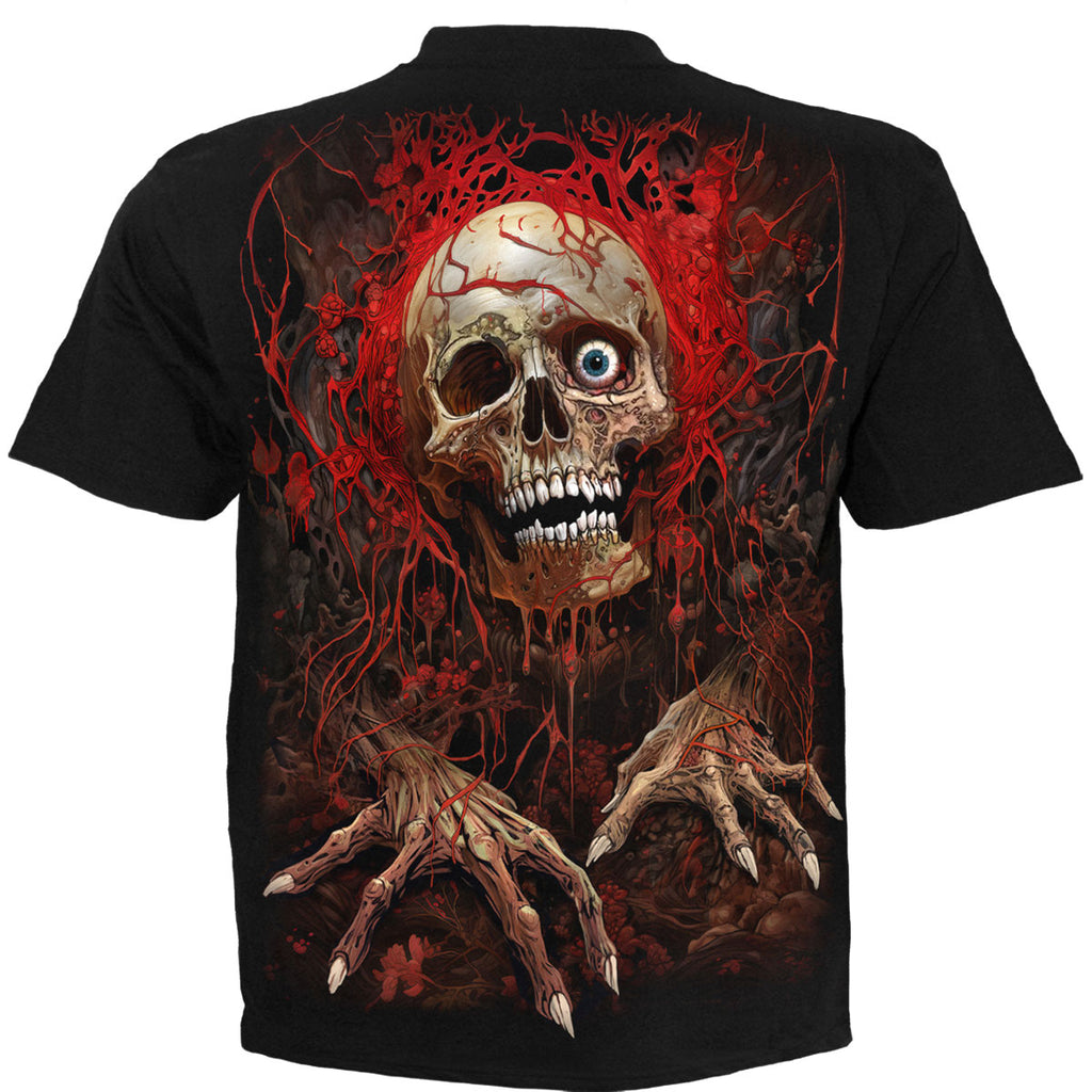 Spiral Unisex T-Shirt: Creeping Curse (Black) (Back Print)