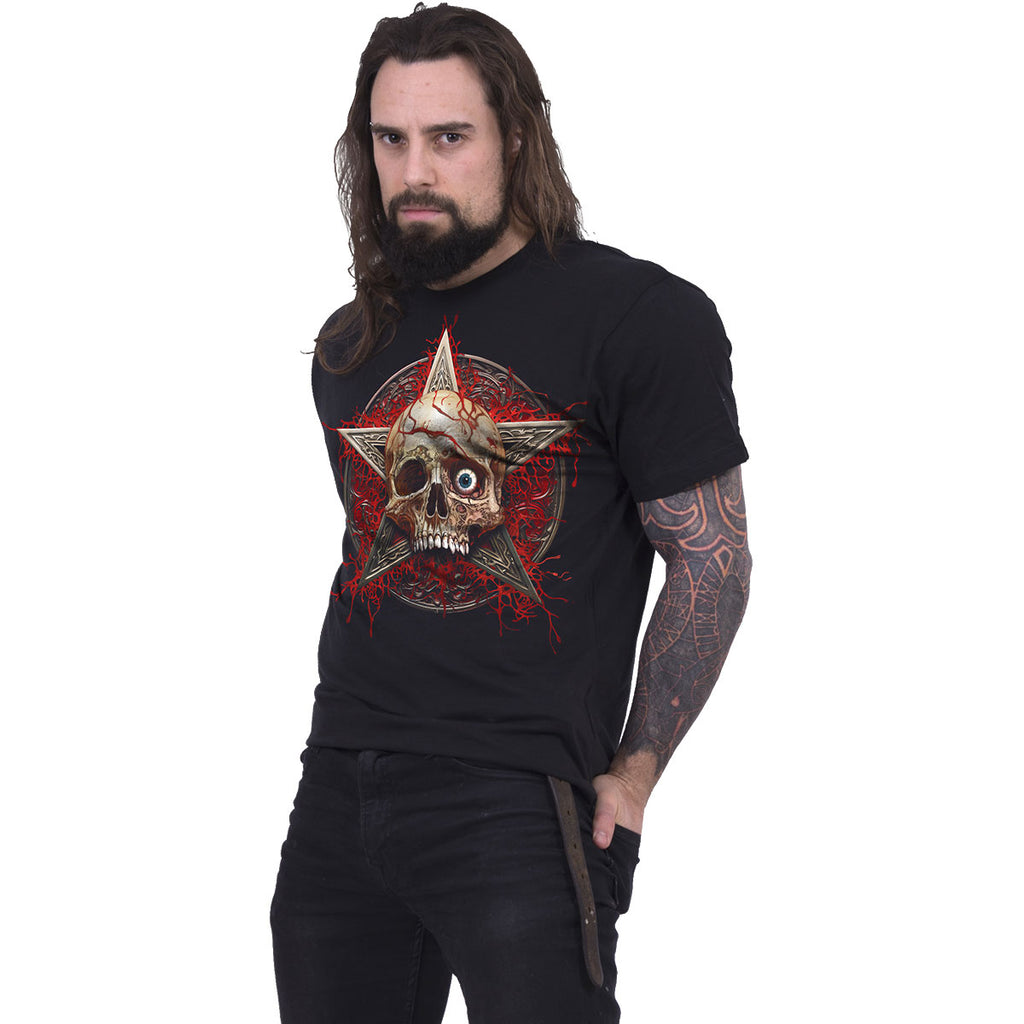 Spiral Unisex T-Shirt: Creeping Curse (Black) (Back Print)