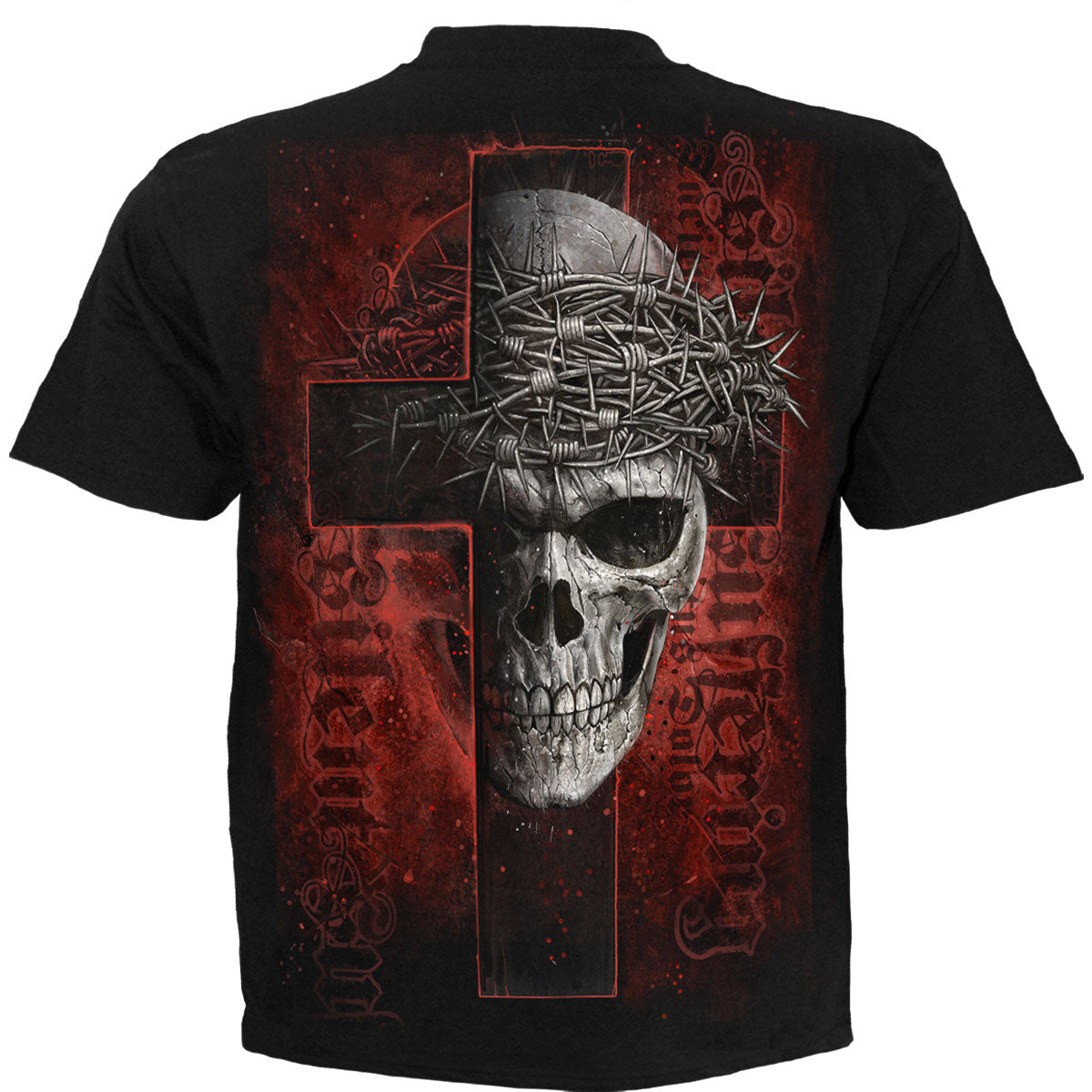 Spiral Unisex T-Shirt: Silent Suffering (Black) (Back Print)