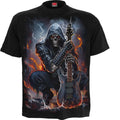 Spiral Unisex T-Shirt: Death Rocker (Black) (Back Print)