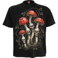 Spiral Unisex T-Shirt: Shrooms (Black) (Back Print) (MISSING PRICE)
