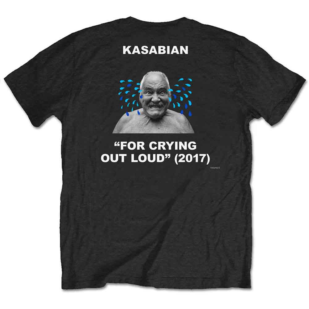 Kasabian Unisex T-Shirt: For Crying Out Loud (Black) (Back Print)