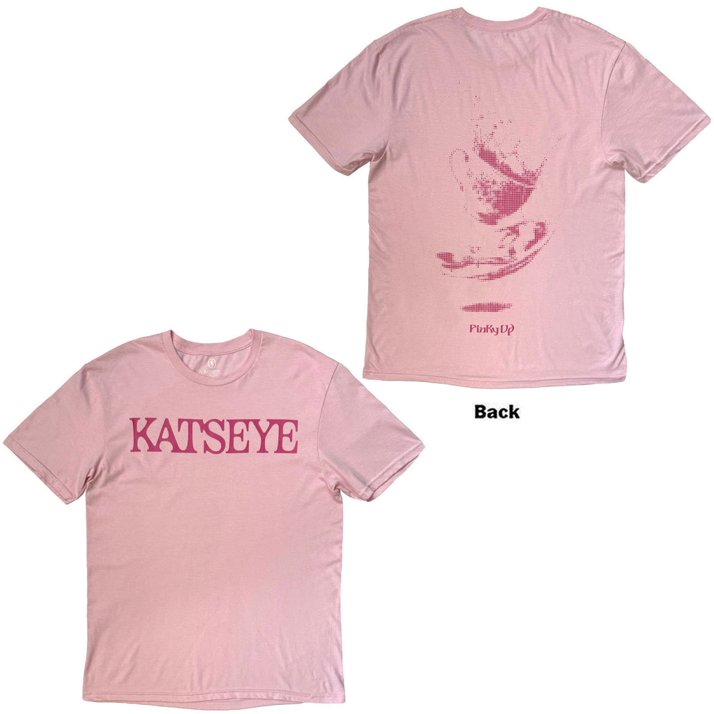 Katseye Unisex T-Shirt: Pinky Up Teacup (Light Pink) (Back Print)