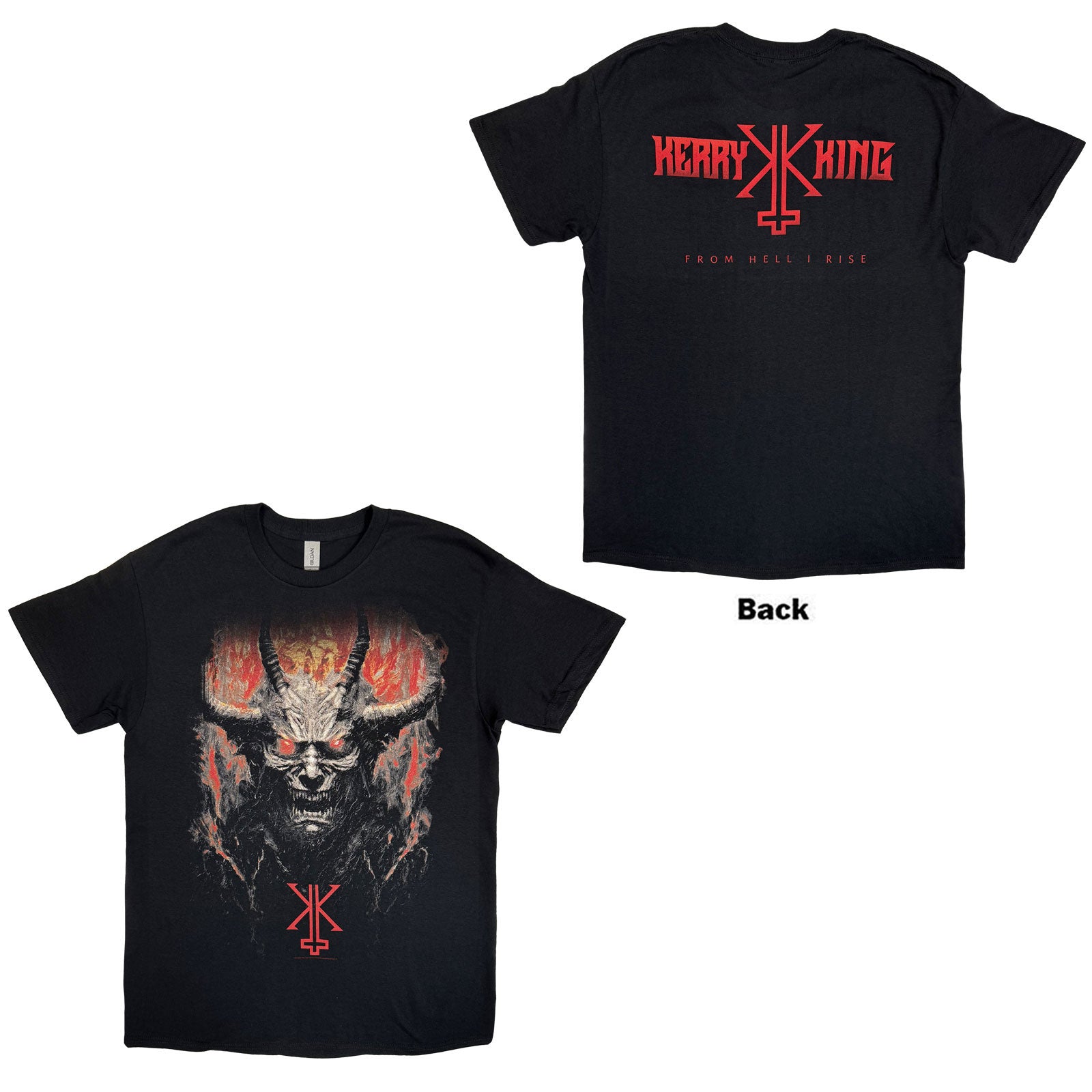 Kerry King Unisex T-Shirt: From Hell I Rise F&B (Black) (Back Print)