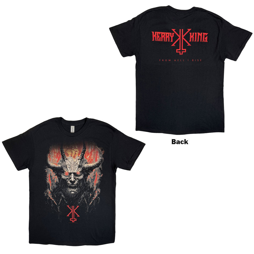 Kerry King Unisex T-Shirt: From Hell I Rise F&B (Black) (Back Print)