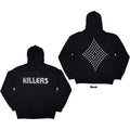 The Killers Unisex Pullover Hoodie: Tour '24 Dots Logo Diamond (Black) (Back Print & Ex-Tour)
