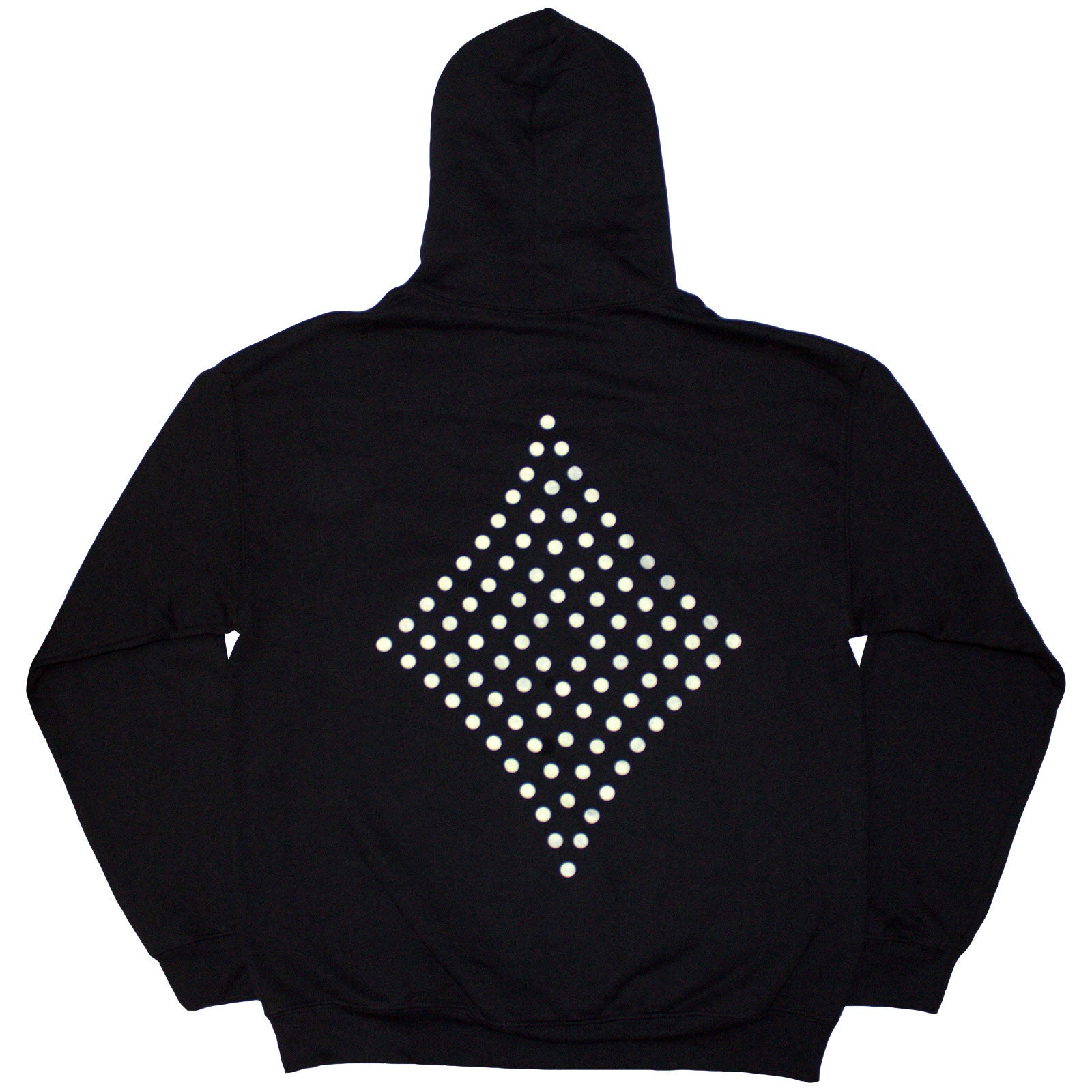 The Killers Unisex Pullover Hoodie: Tour '24 Dots Logo Diamond (Black) (Back Print & Ex-Tour)