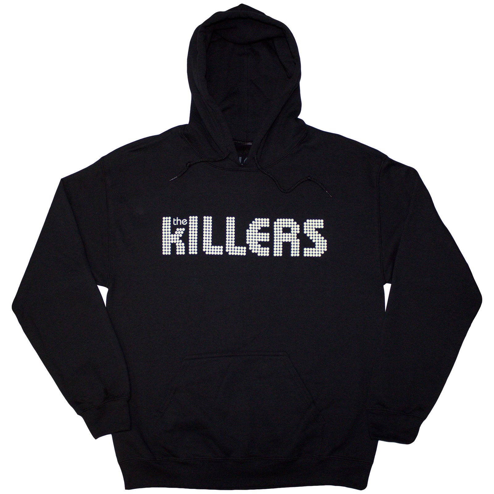 The Killers Unisex Pullover Hoodie: Tour '24 Dots Logo Diamond (Black) (Back Print & Ex-Tour)