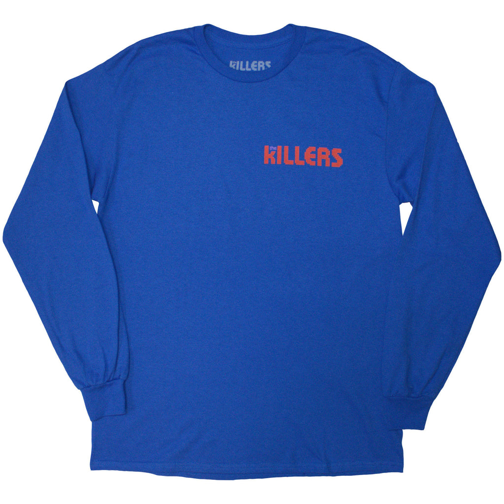 The Killers Unisex Long Sleeve T-Shirt: Tour '24 Destiny Is Calling Me (Blue) (Back Print & Ex-Tour)