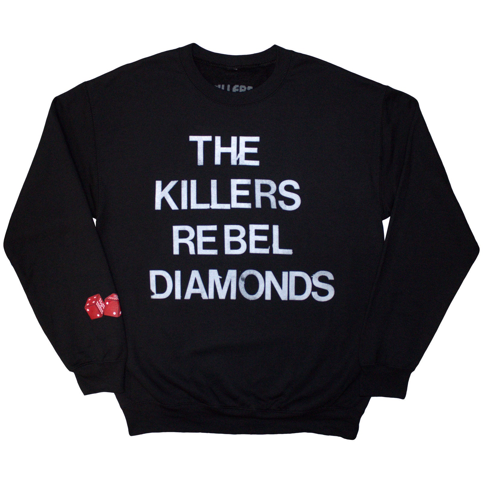 The Killers Unisex Sweatshirt: Tour '24 Rebel Diamonds Stacked (Black) (Ex-Tour)
