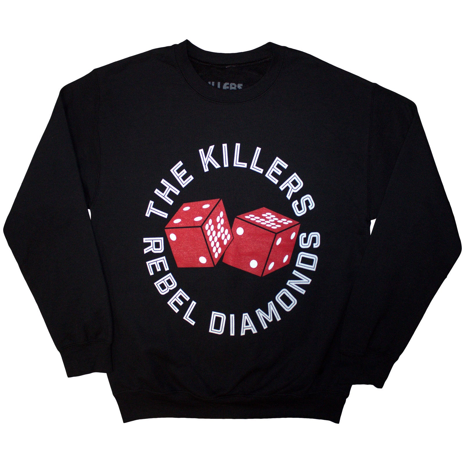 The Killers Unisex Sweatshirt: Tour '24 Rebel Diamonds Dice (Black) (Ex-Tour)