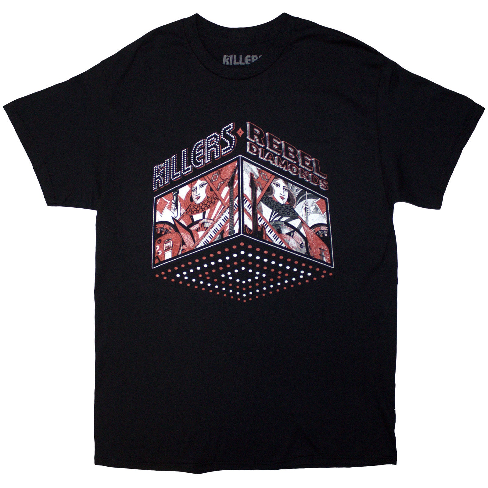 The Killers Unisex T-Shirt: Tour '24 Rebel Diamonds (Black) (Back Print & Ex-Tour)