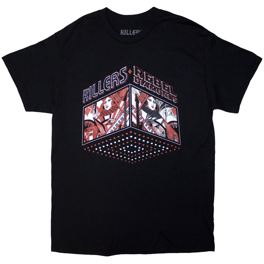 The Killers Unisex T-Shirt: Tour '24 Rebel Diamonds (Black) (Back Print & Ex-Tour)