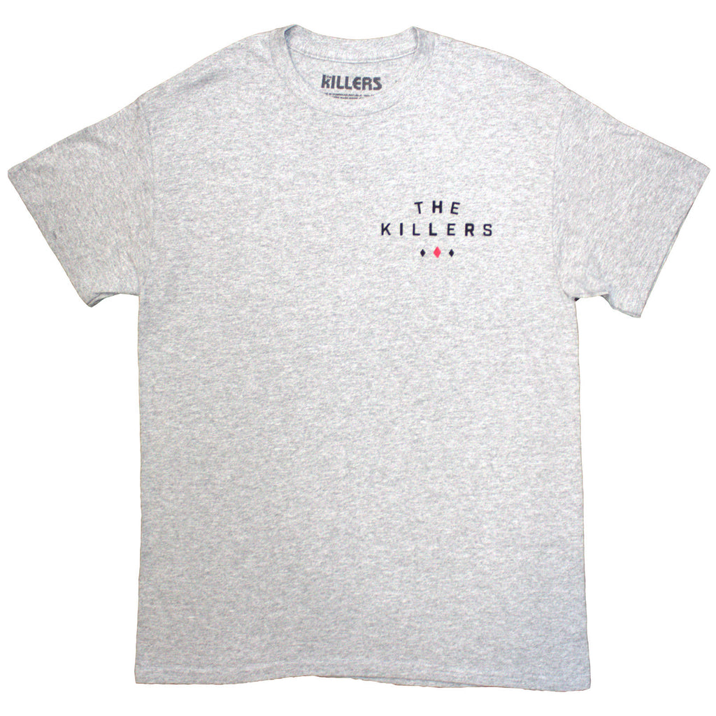 The Killers Unisex T-Shirt: Tour '24 Roulette Wheel (Grey) (Back Print & Ex-Tour)