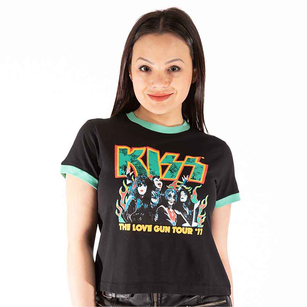 KISS Ladies Crop Top: St Paddy's (Black)