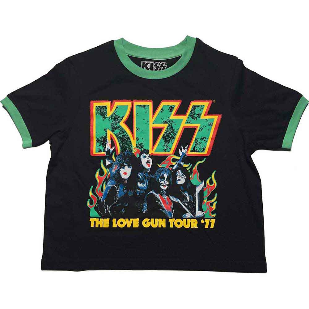 KISS Ladies Crop Top: St Paddy's (Black)