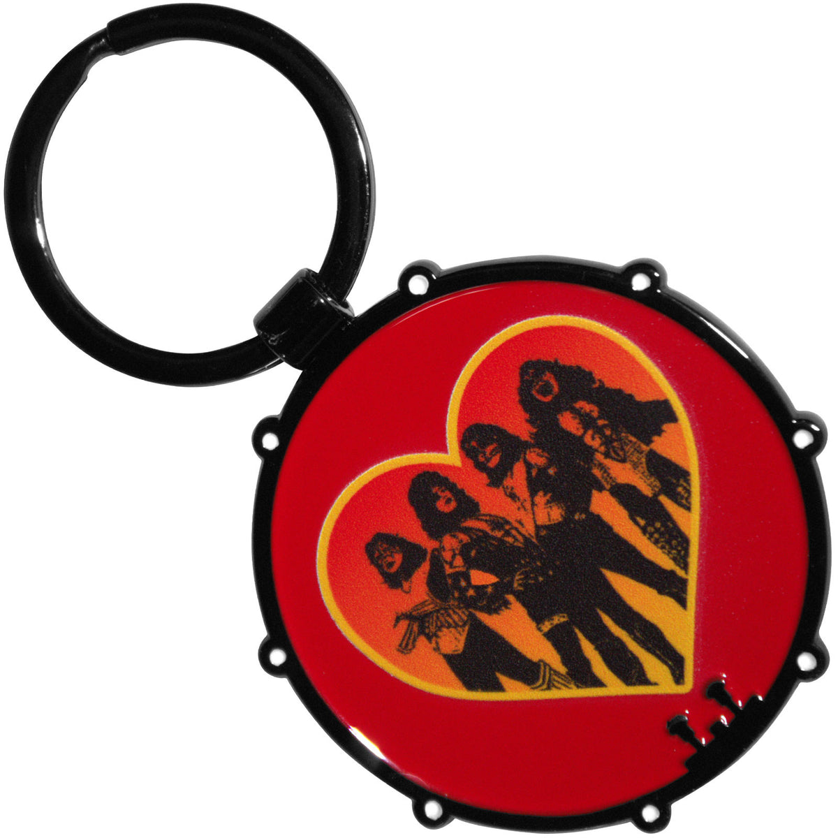KISS Keychain: Logo Drum (Double Sided)
