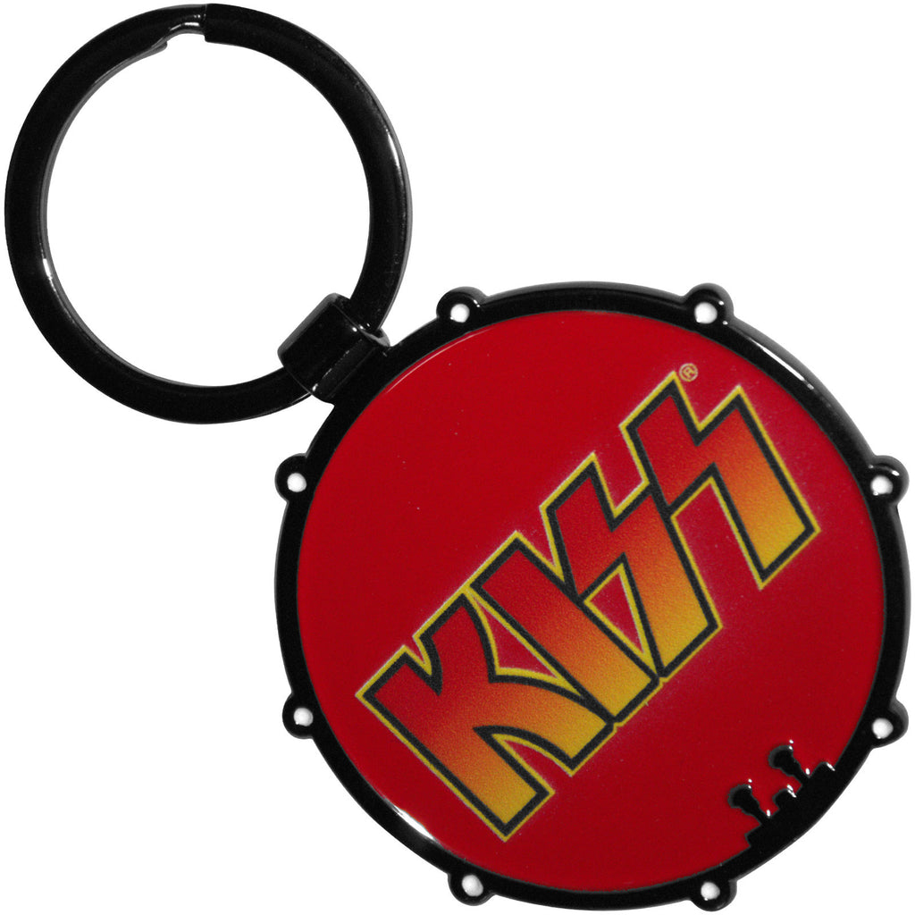 KISS Keychain: Logo Drum (Double Sided)