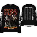 KISS Unisex Long Sleeve T-Shirt: End Of The Road Tour (Black) (Ex-Tour & Back & Sleeve Print)
