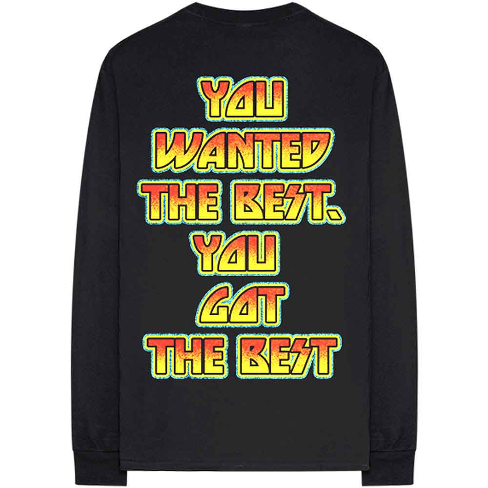 KISS Unisex Long Sleeve T-Shirt: You Wanted The Best (Black) (Back Print)