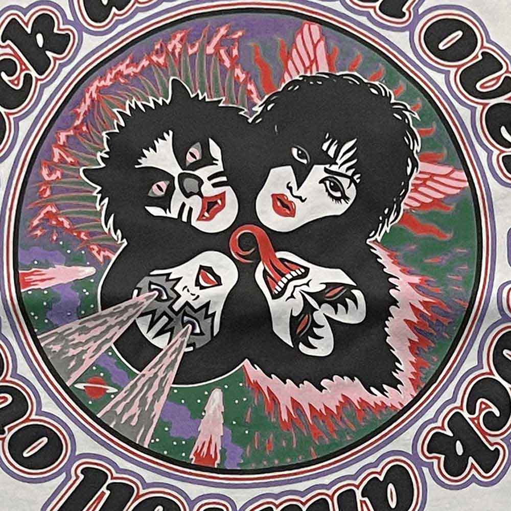 KISS Unisex Ringer T-Shirt: Rock and Roll Over (Purple & White)