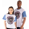 KISS Unisex Ringer T-Shirt: Rock and Roll Over (Purple & White)