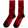 KISS Unisex Ankle Socks: Buzzsaw Logo Pattern (Red) (UK Size 6 - 11)