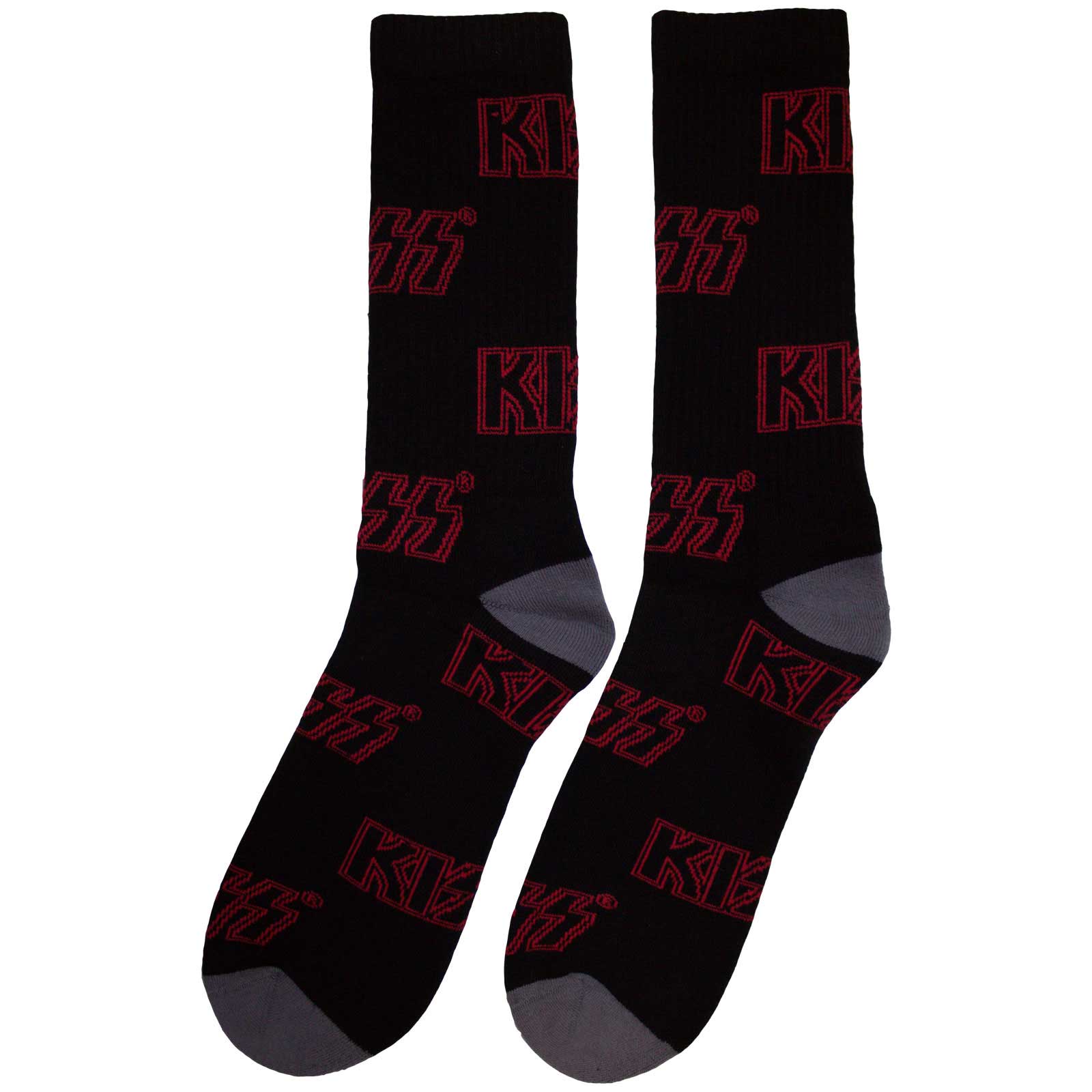 KISS Unisex Terry Socks: Logo Pattern (Black)