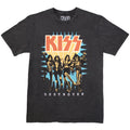 KISS Unisex Stone Wash T-Shirt: Destroyer 3D Logo (Charcoal Grey)