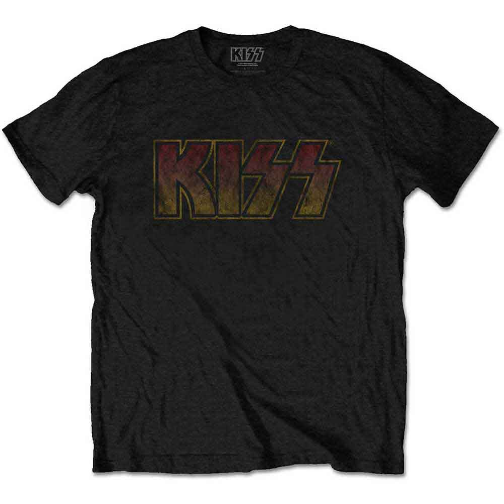 KISS Unisex T-Shirt: Vintage Classic Logo (Black)