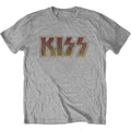 KISS Unisex T-Shirt: Vintage Classic Logo (Grey)