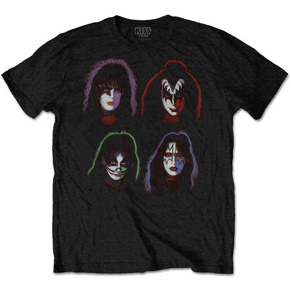 KISS Unisex T-Shirt: Faces (Black)