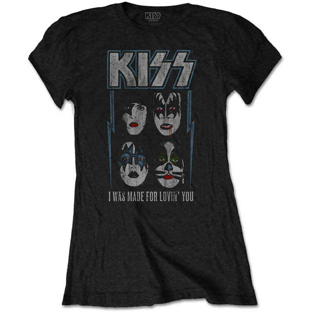 KISS Ladies T-Shirt: Made For Lovin' You (Black)