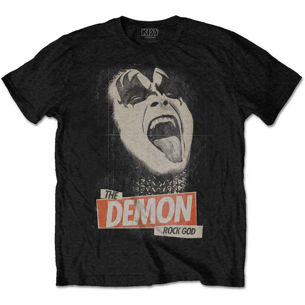 KISS Unisex T-Shirt: The Demon Rock (Black)
