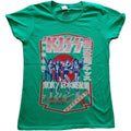 KISS Ladies T-Shirt: Destroyer Tour '78 (Green)