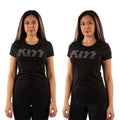 KISS Ladies T-Shirt: Logo (Black) (Embellished)