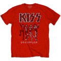 KISS Unisex T-Shirt: Destroyer Sketch (Red)