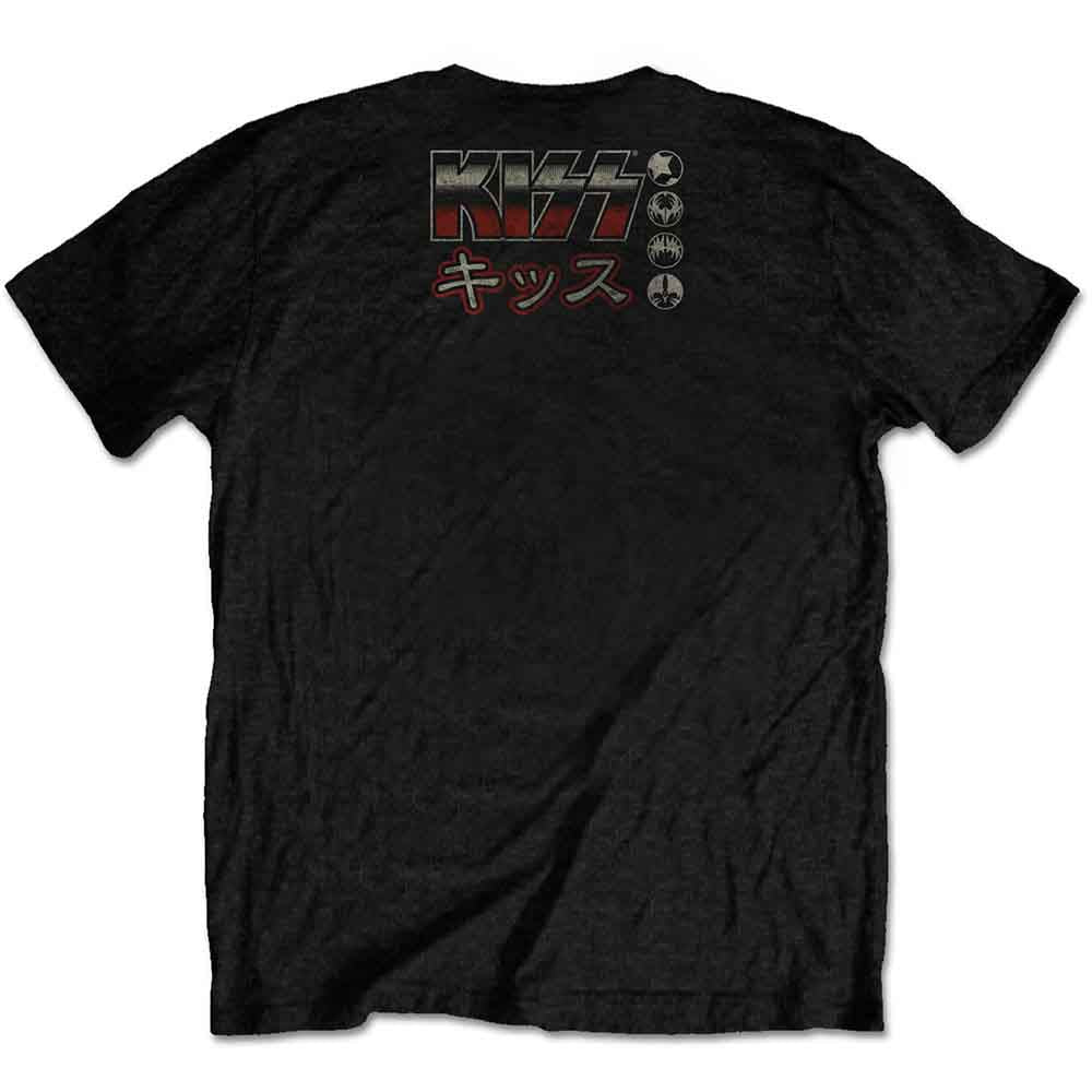 KISS Unisex T-Shirt: Japan Live 2015 (Black) (Back Print)