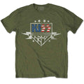 KISS Unisex T-Shirt: Army Lightning (Military Green)
