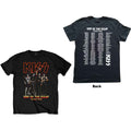 KISS Unisex T-Shirt: End Of The Road Tour (Black) (Back Print)