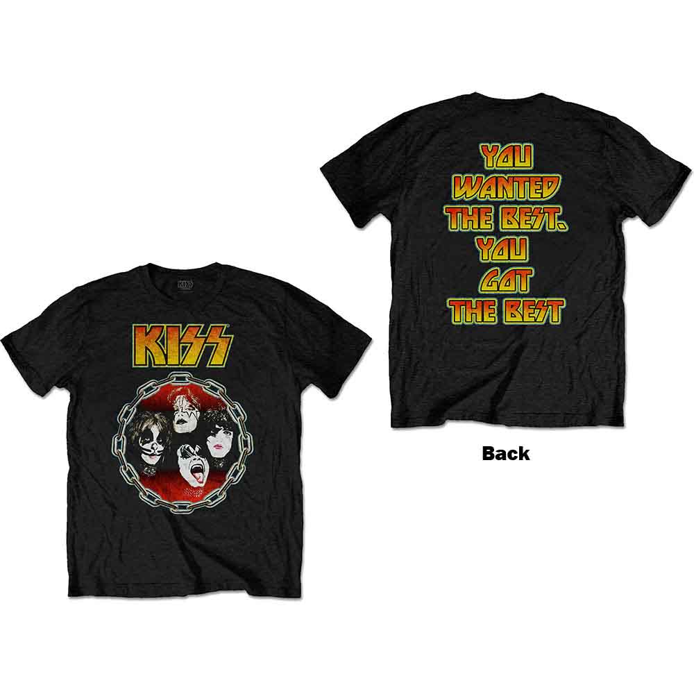 KISS Unisex T-Shirt: You Wanted The Best (Black) (Back Print)