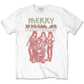 KISS Unisex T-Shirt: Merry Kissmas (White)