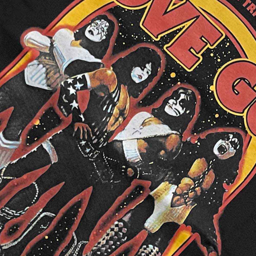 KISS Unisex T-Shirt: Love Gun Stars (Black) (Sleeve Print)