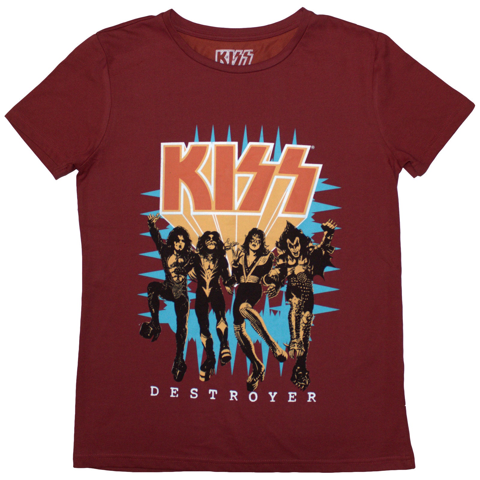 KISS Ladies T-Shirt: Destroyer 3D Logo (Red)