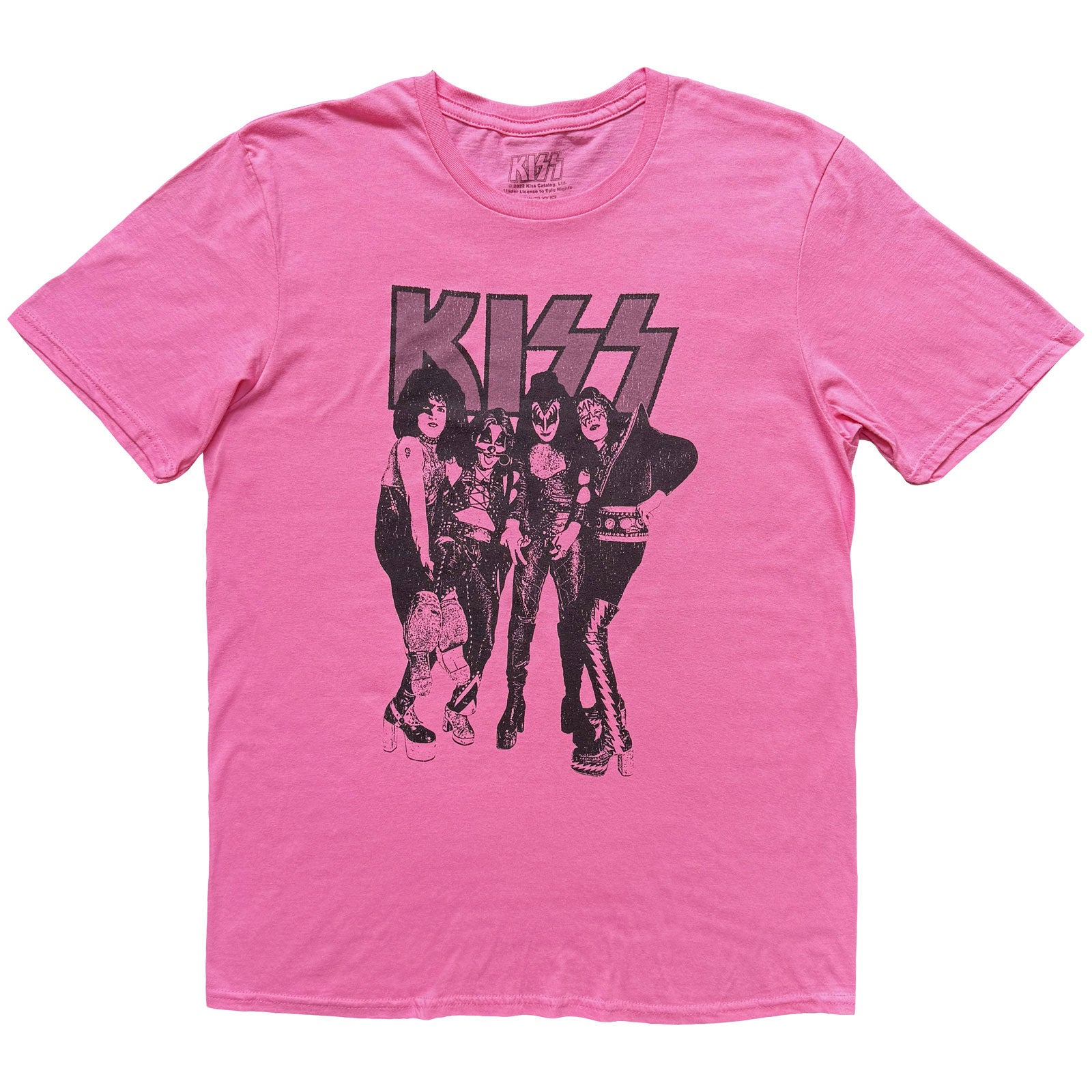 KISS Unisex T-Shirt: Dressed To Kill (Pink)
