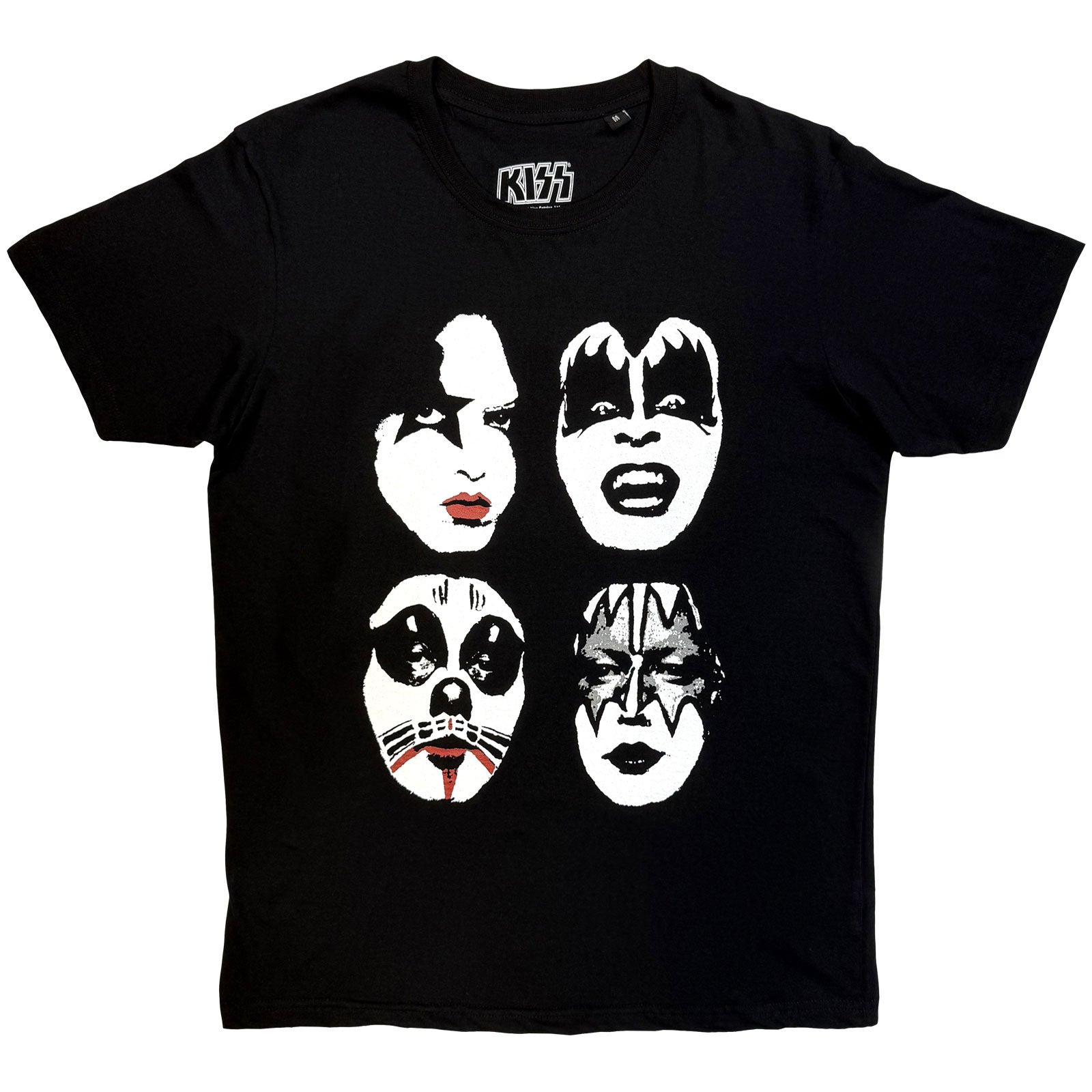KISS Unisex T-Shirt: Stacked Faces (Black)